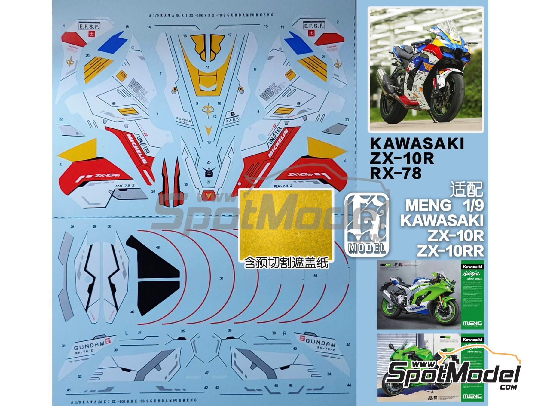 Khaled Models MS054: Marking / livery 1/9 scale - Kawasaki ZX-10RR